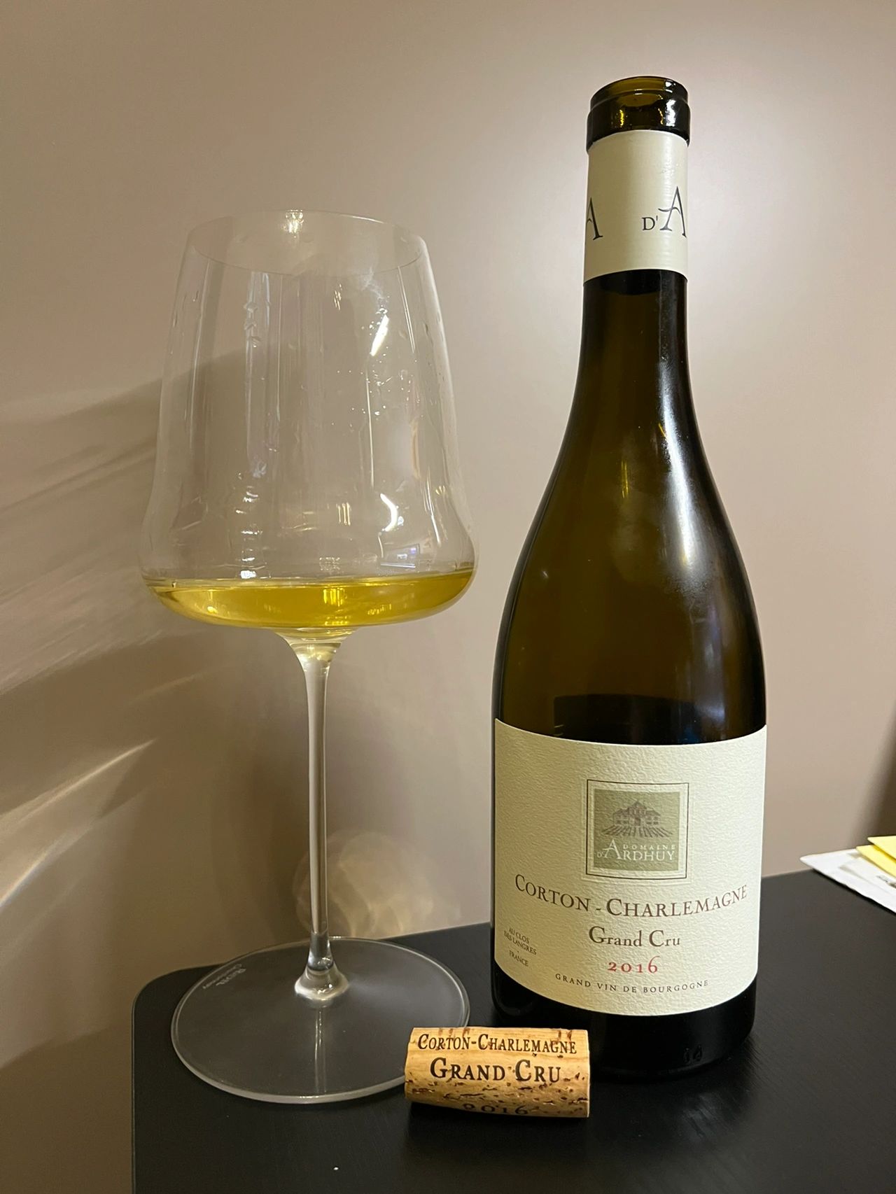 4Domaine D’ardhuy corton charlemagne 2016葡萄酒品酒喝酒(今夜来一杯微醺酒 )-喵神素材库